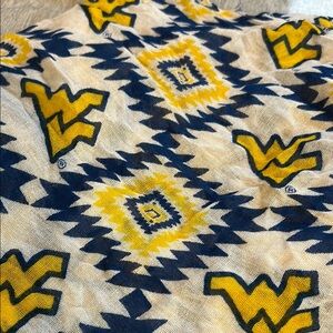 West Virginia Blue Yellow Patterned Scarf
